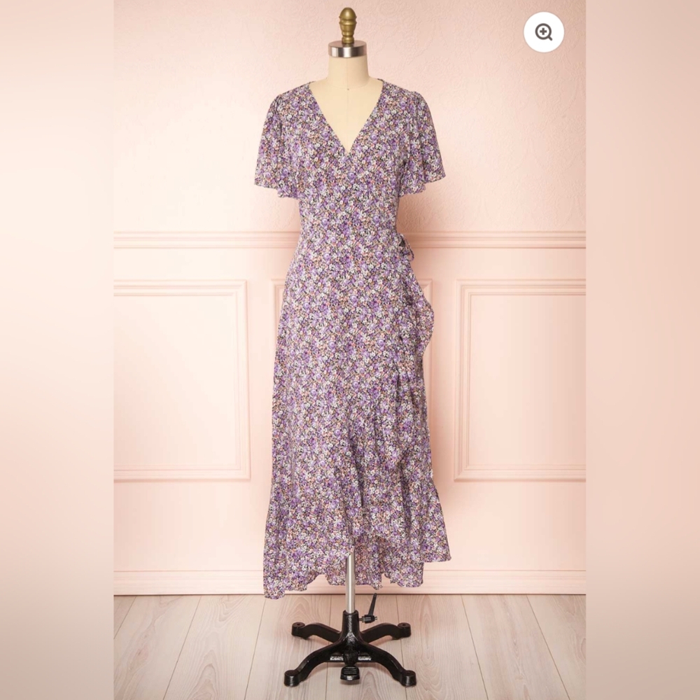 Sueli | Short Sleeve Floral Maxi Dress